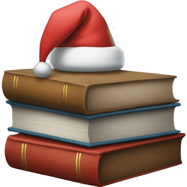 santas stacked books emoji