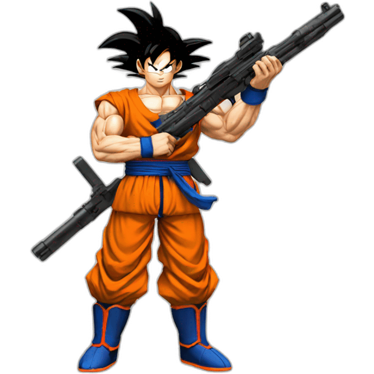 Goku with gun emoji