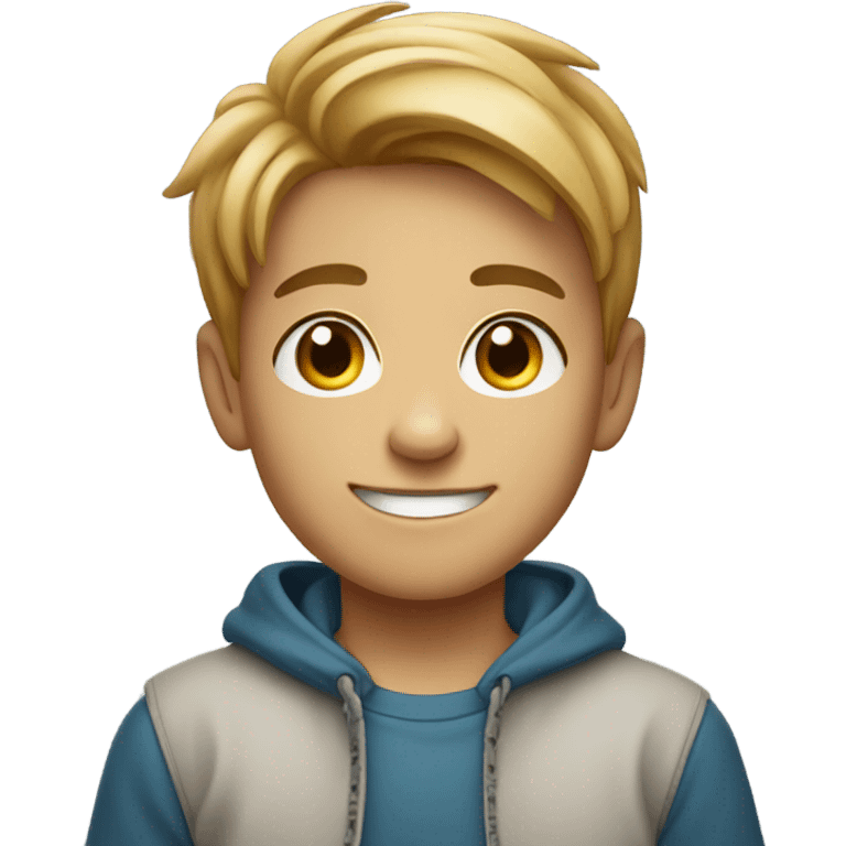 casual portrait of a boy emoji