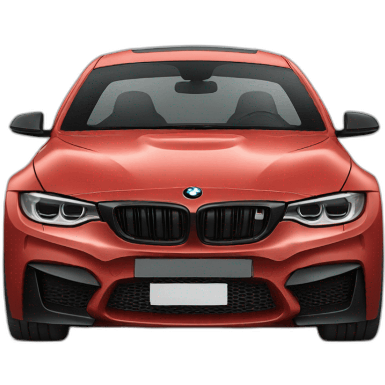 Bmw front look with red headlights  emoji