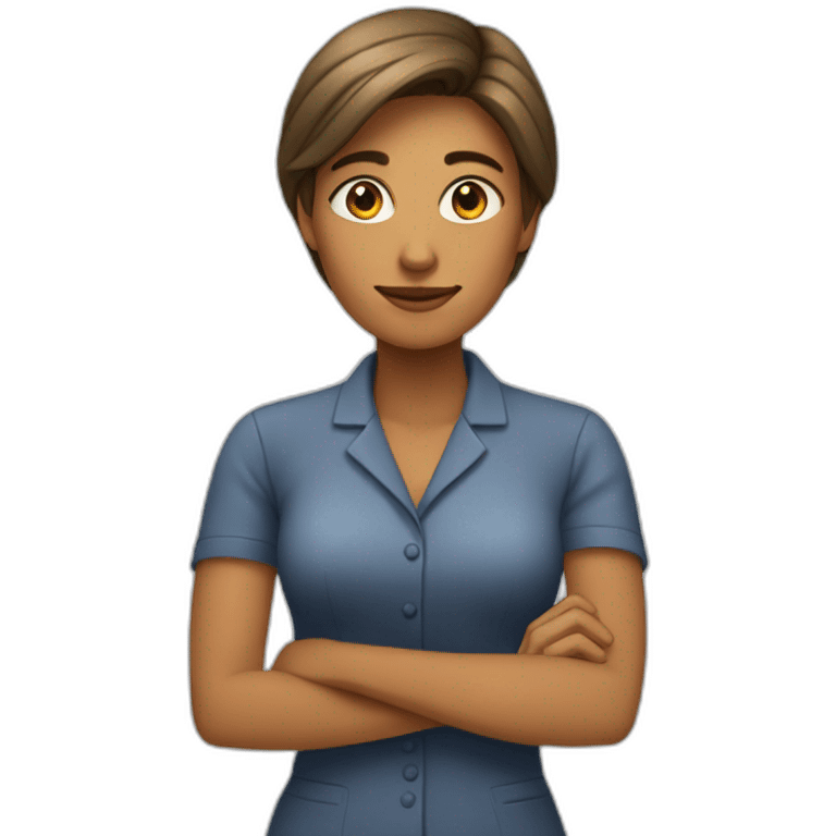 una mujer joven que ama su trabajo emoji