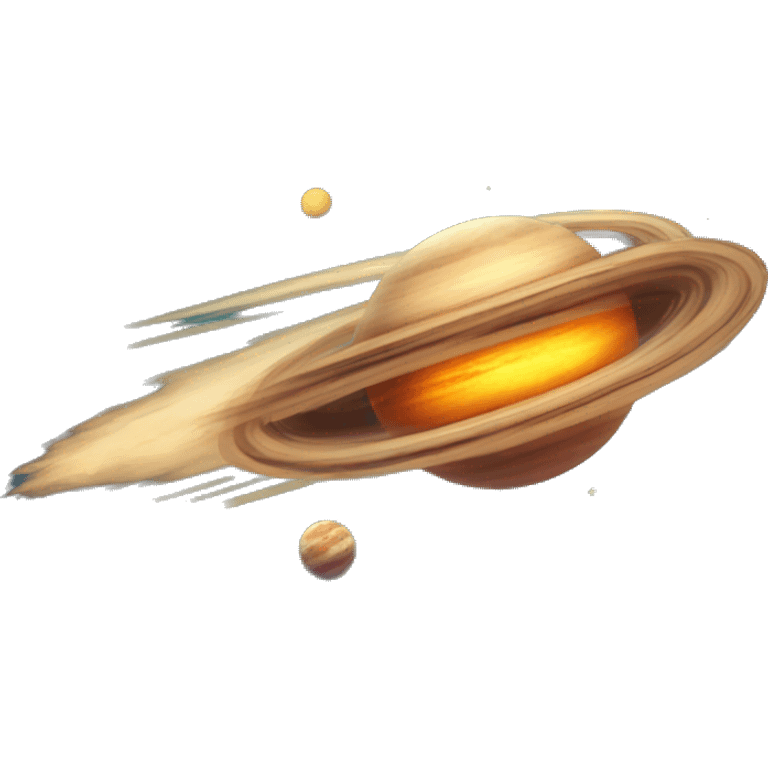 Vintage Planets comet streak motion blur emoji