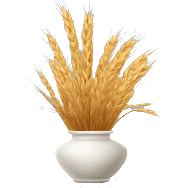 Dried grass and wheat in a vase emoji