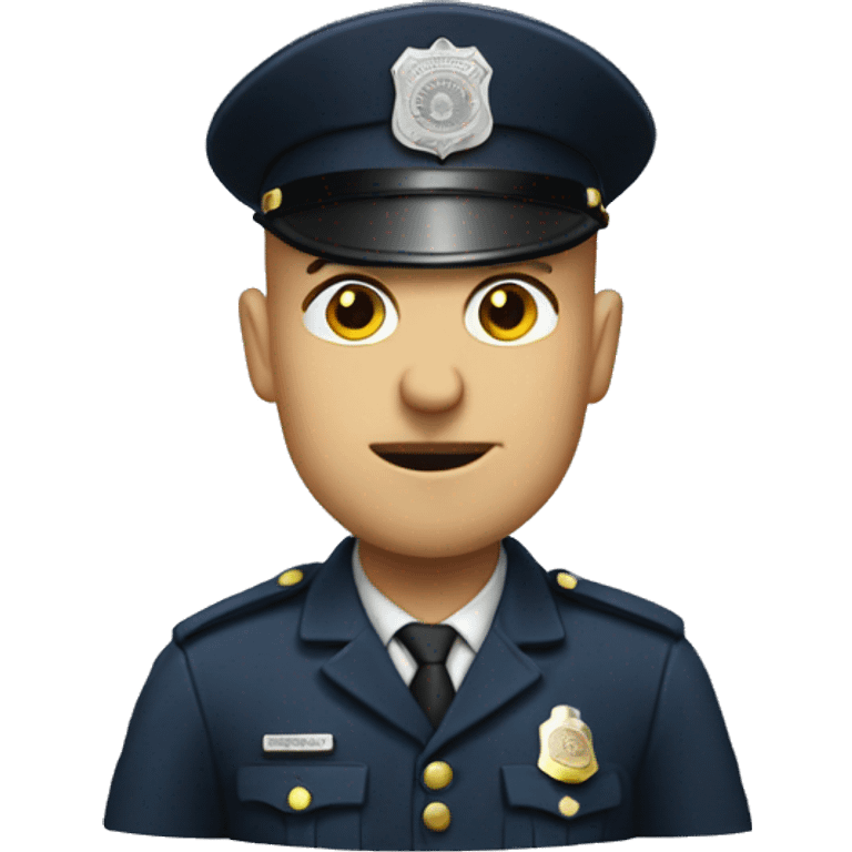 The bald policeman emoji