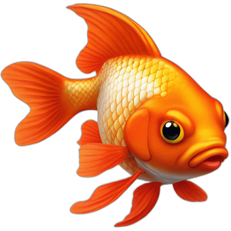 Red ryukin goldfish emoji