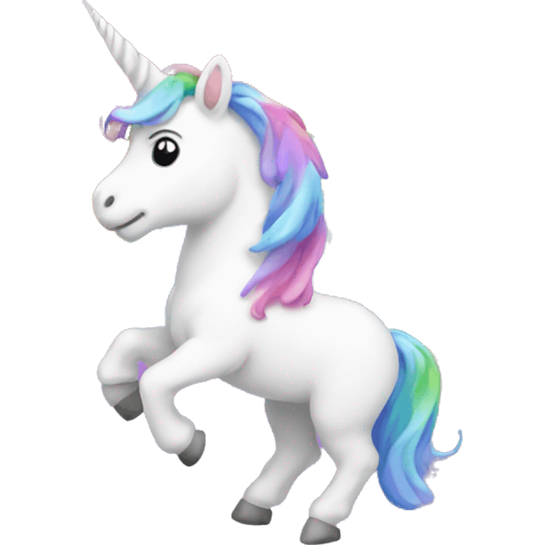 Unicorn on a rainbow  emoji