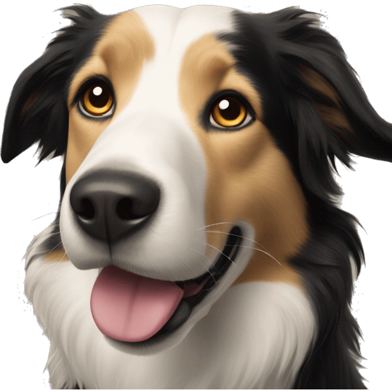 black border collie cross golden retriever emoji