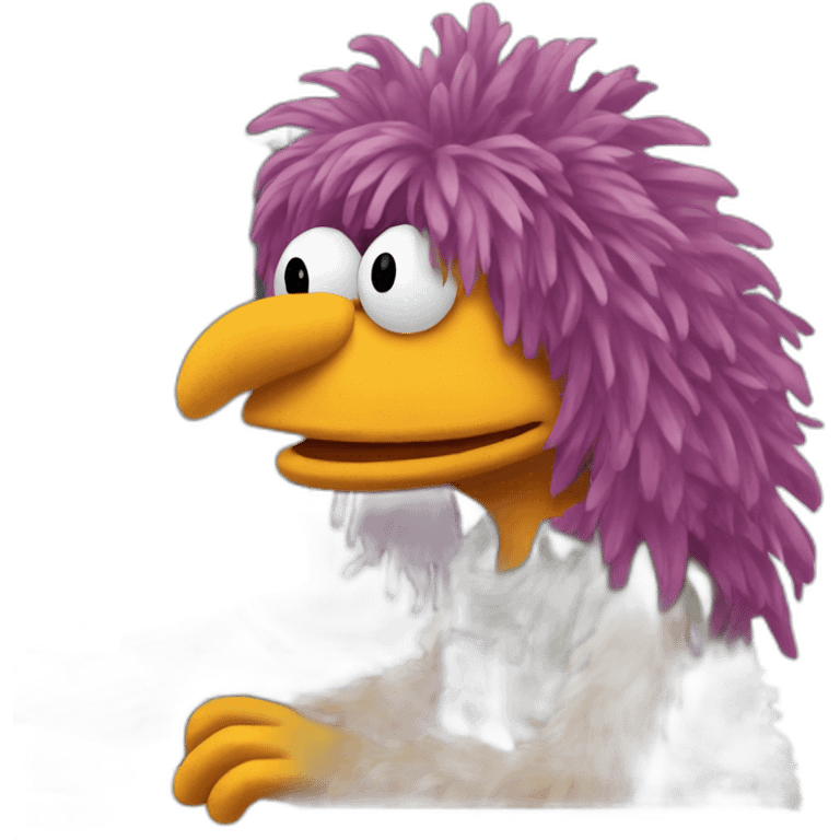 Fraggle rock with computer emoji