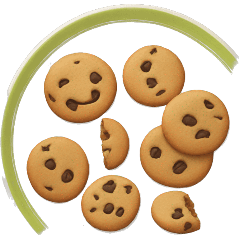 Plate with cookies  emoji