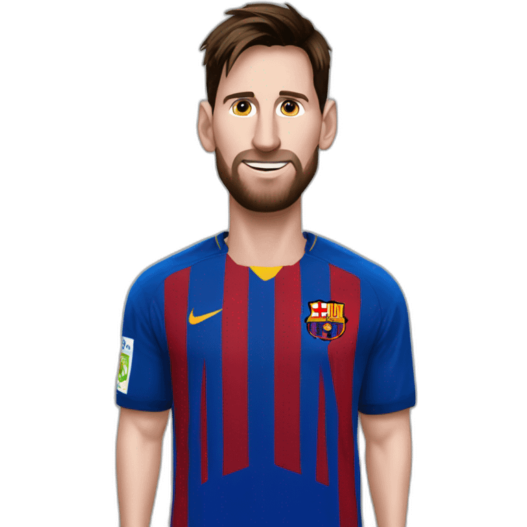 Messi with the balon dors emoji