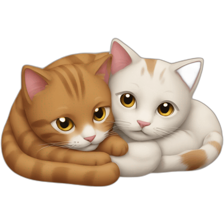 cats cuddle emoji