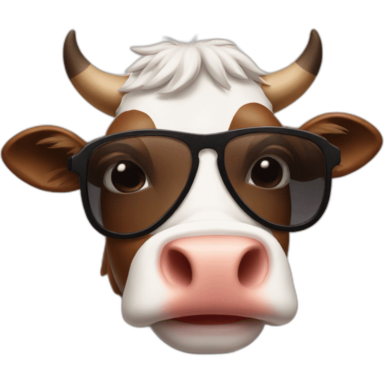 cow wearing sunglasses emoji