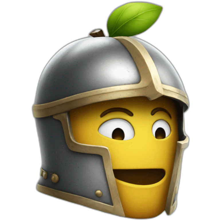 apple in a knight helmet emoji