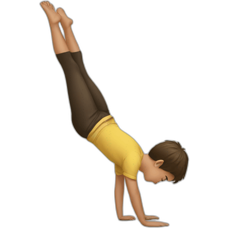 boy in handstand emoji