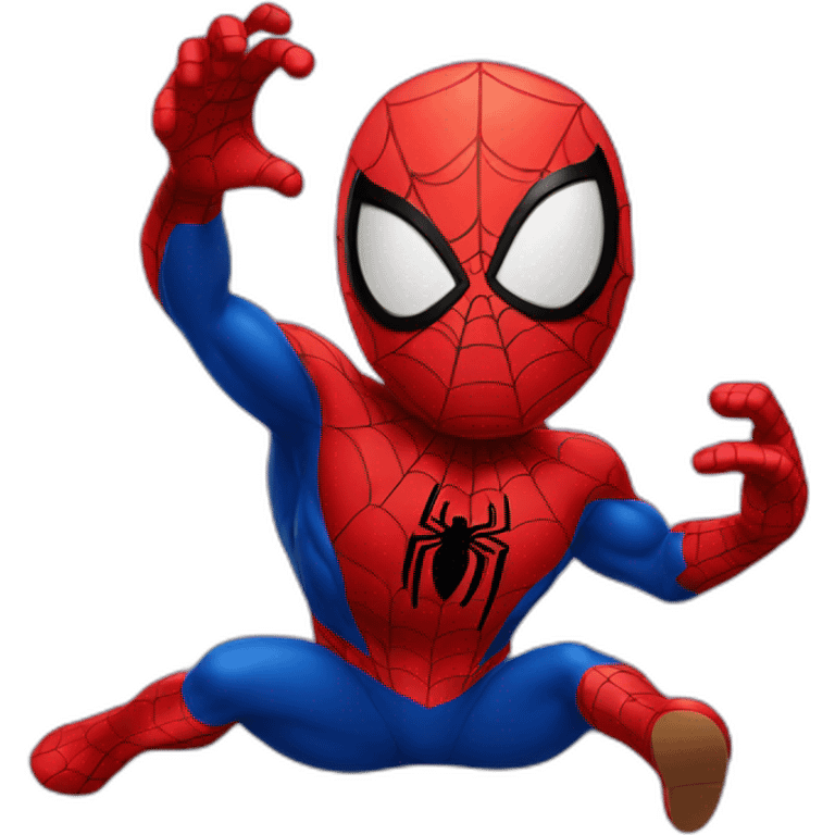 Spiderman waving emoji