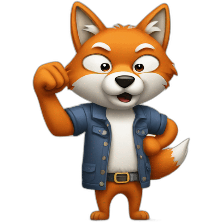 thumbs down fox  emoji