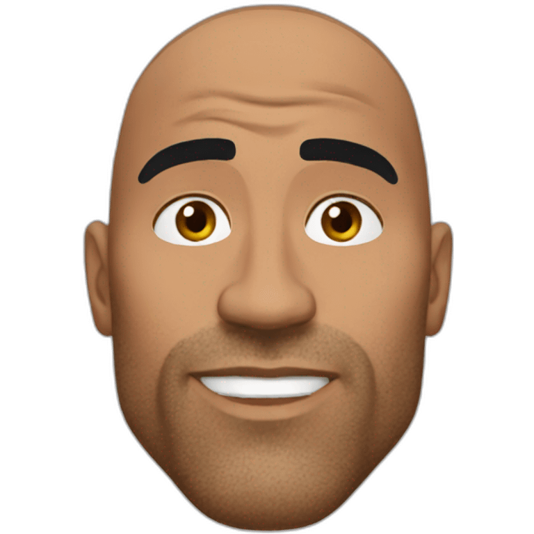 The rock eyebrow raises emoji