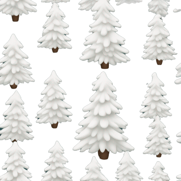  actual white fir christmas tree isolated.  emoji