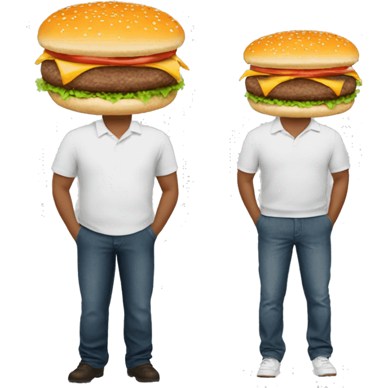 3 hamburger, big ,small, medium emoji