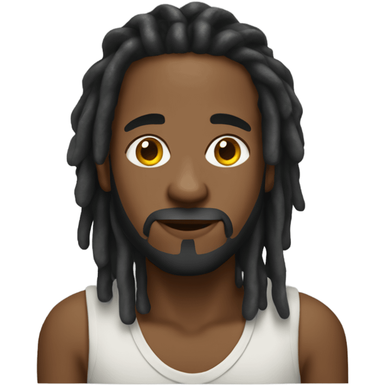 Fare skinned Black man with dread Locs and goatee  emoji