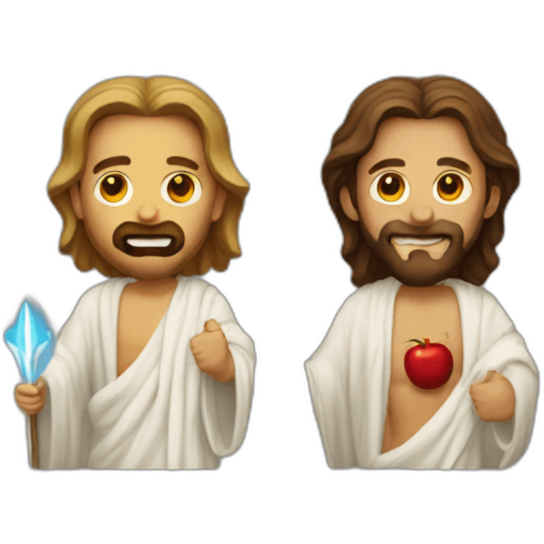 Jesus defeated Satan emoji