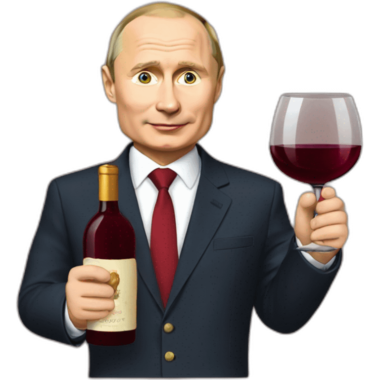 putin with wine emoji