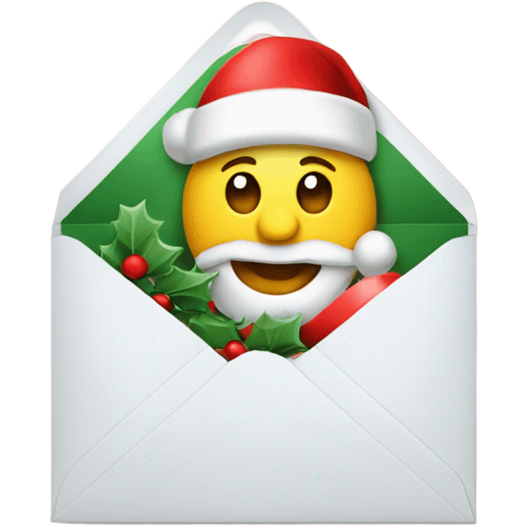 Card that says merry Christmas with envelope  emoji