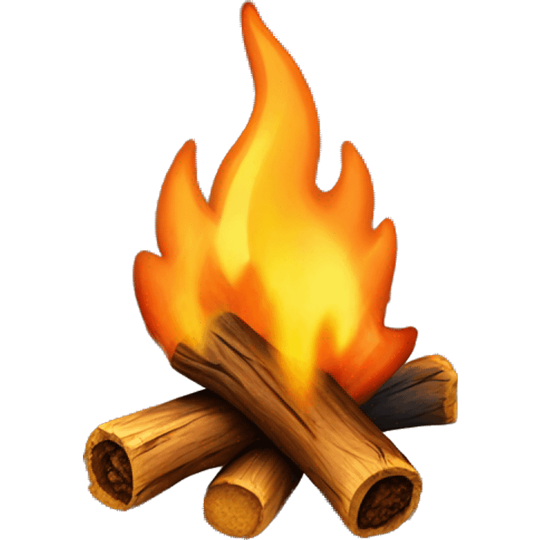 Bonfire: A small, crackling bonfire with soft flames and a hint of glowing embers. emoji