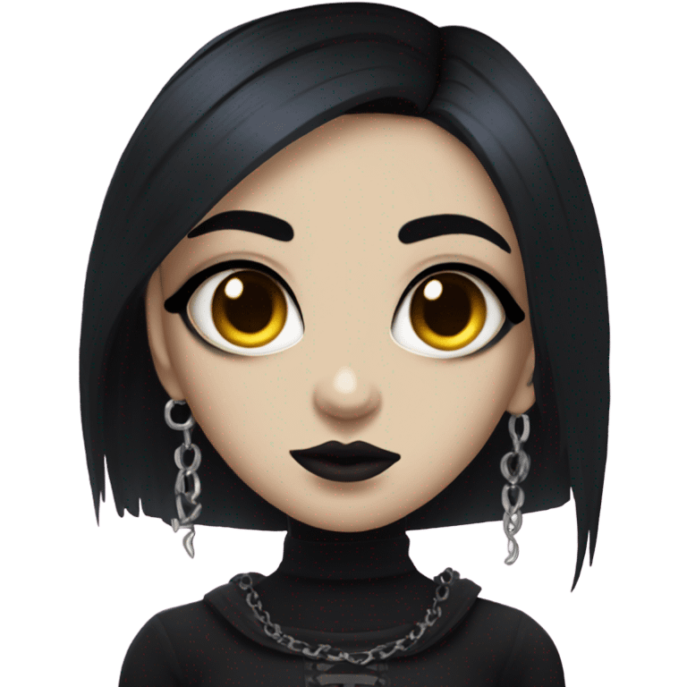 goth girl with piercings  emoji