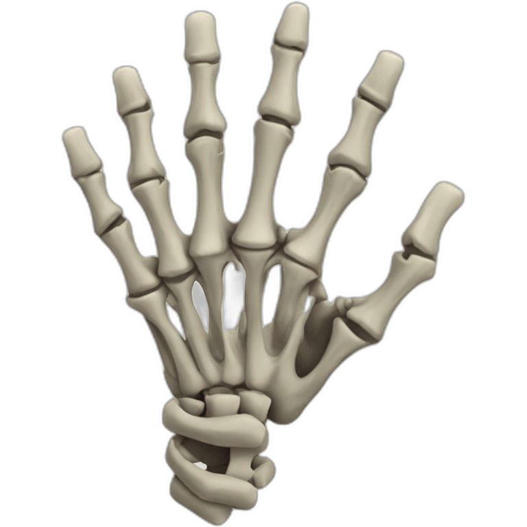 skelington hand emoji