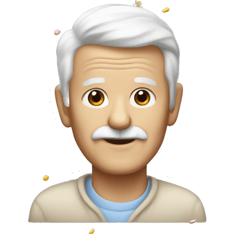 old man  with sprinkles emoji