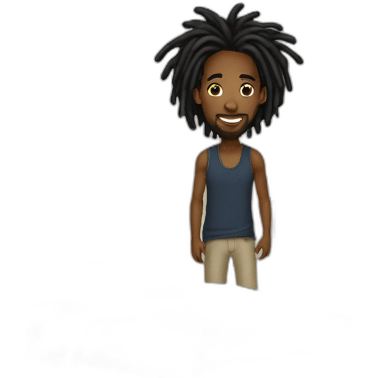 Black man dreadlock bedroom emoji