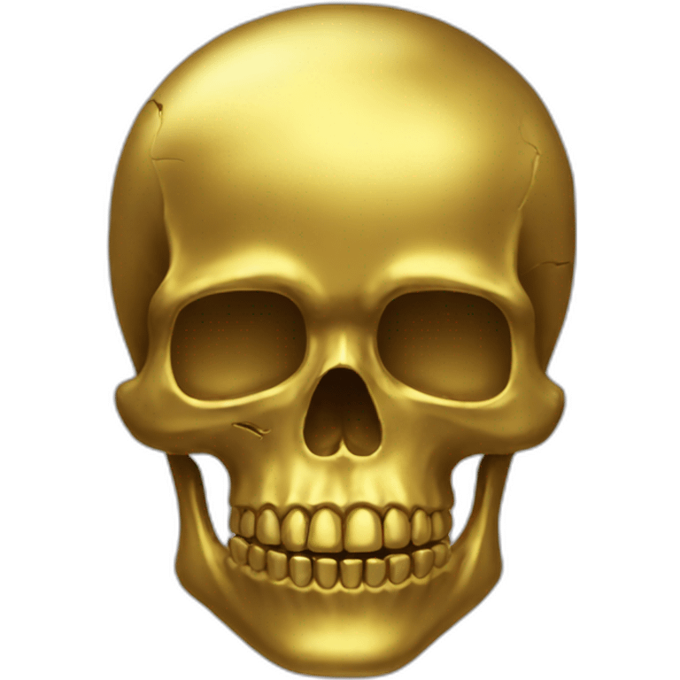 Gold skull emoji