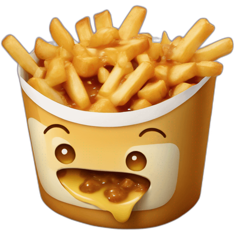 Poutine qui mange une poutine  emoji