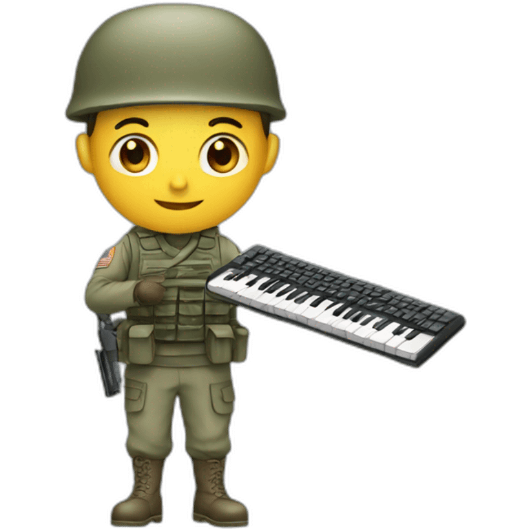 soldier holding keyboard emoji