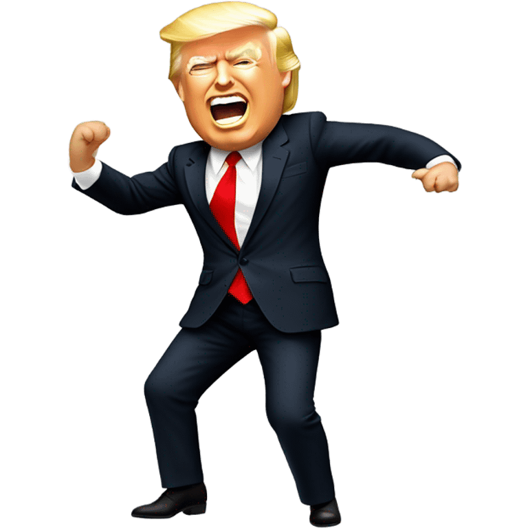 Donald trump doing Gangnam Style emoji