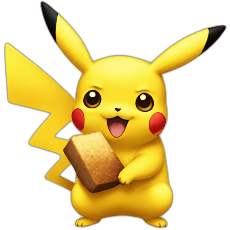 Pikachu avec un pled emoji