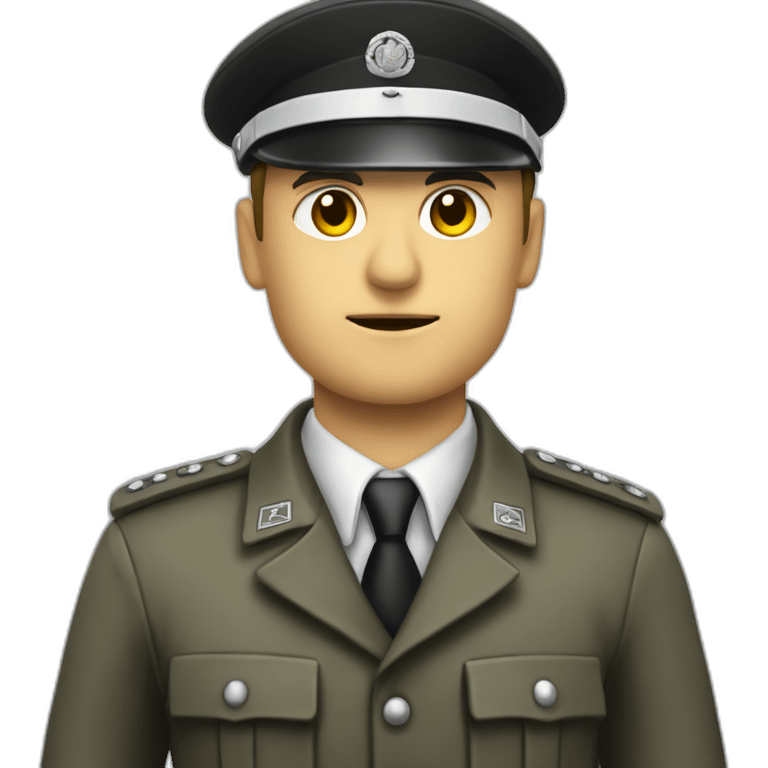 gestapo reich soldier raises arm emoji