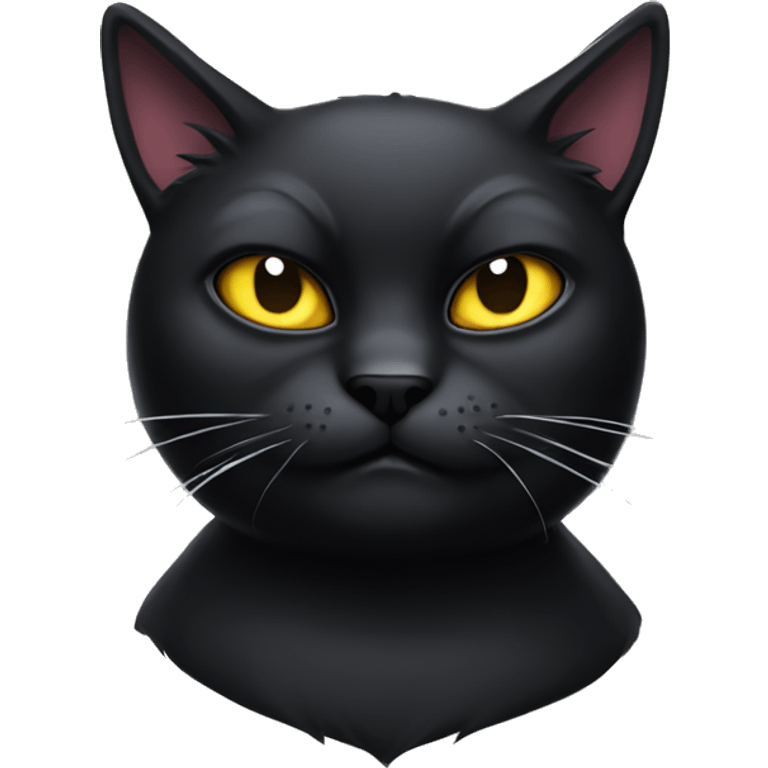 Mean black cat emoji