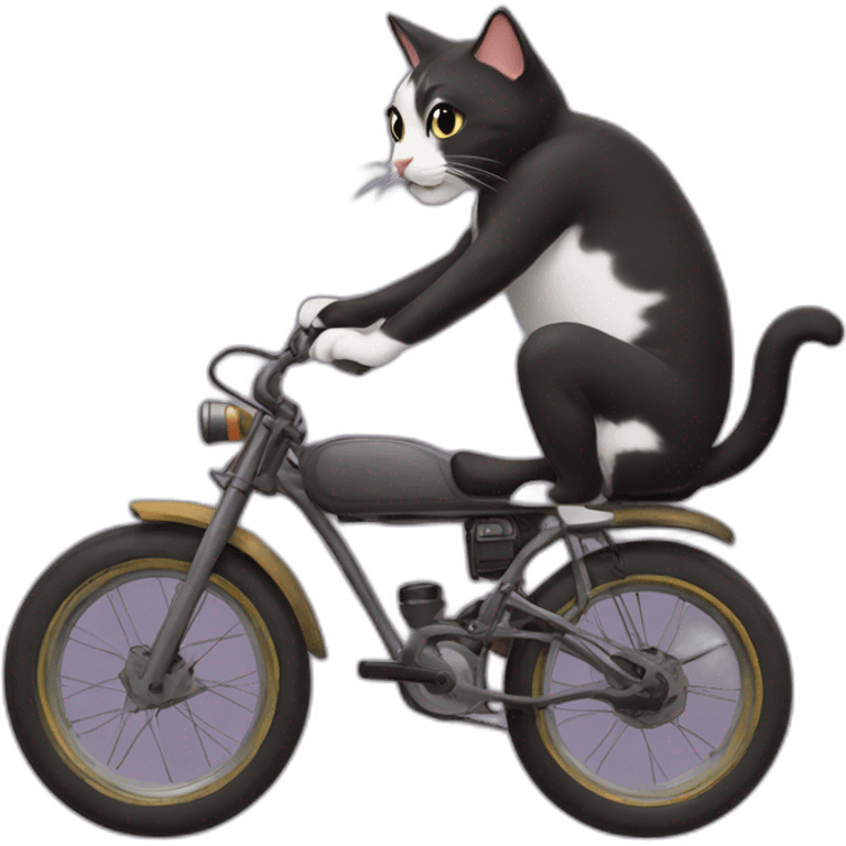 Cat bike stunts emoji