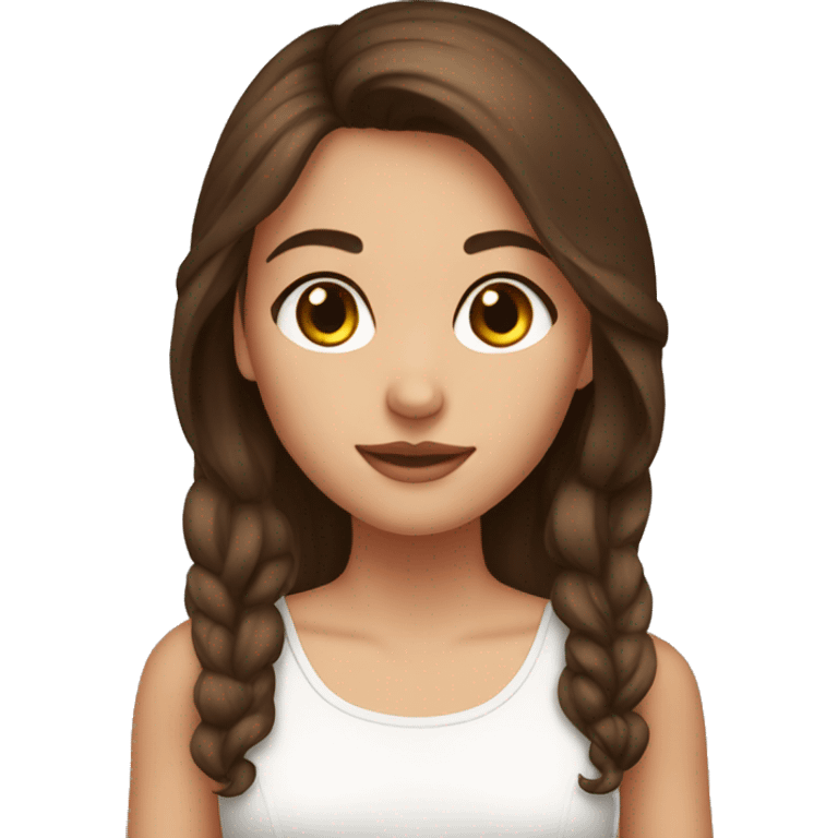 Brutnett Girl with brown hair and brown eyes  emoji