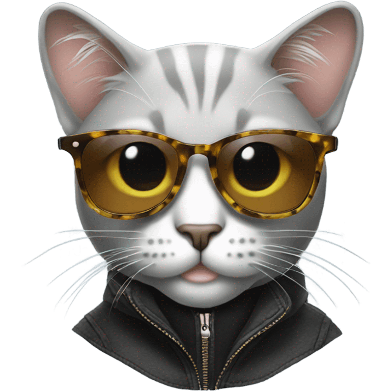 Cat with sunglasses emoji