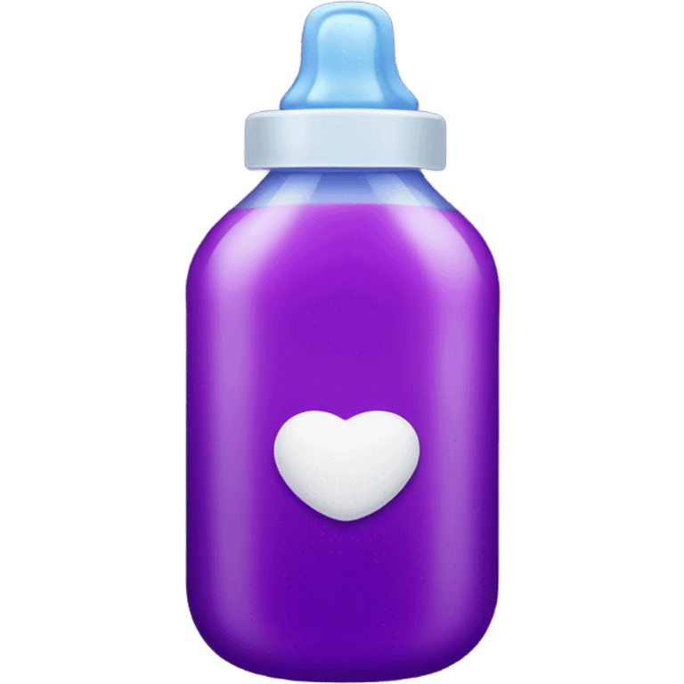 Baby bottle with purple juice emoji