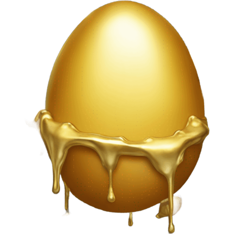 Egg dripping in gold emoji