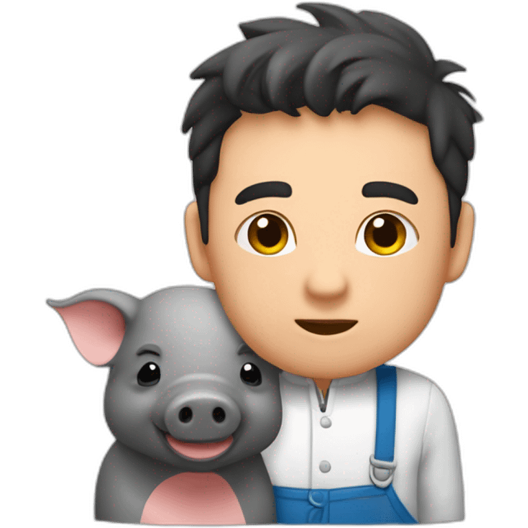 Cerdito panzon enseñando la panza emoji