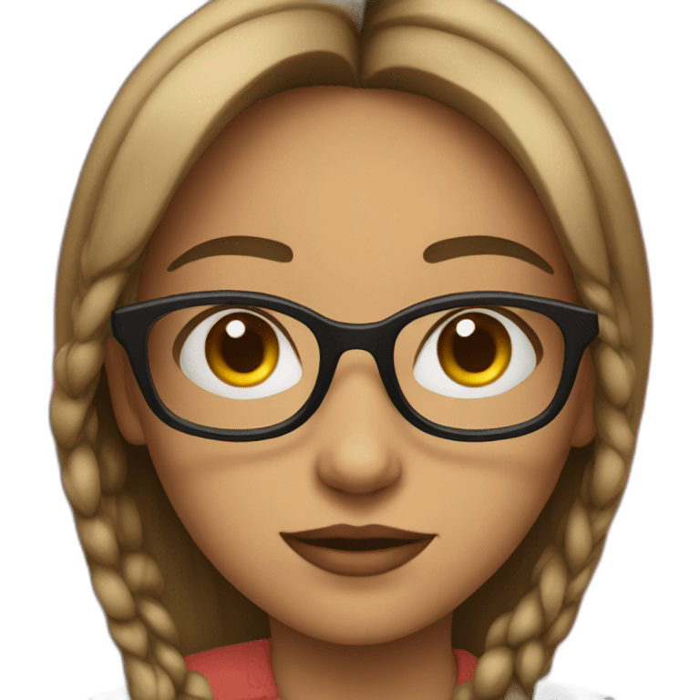 girl with red glasses emoji