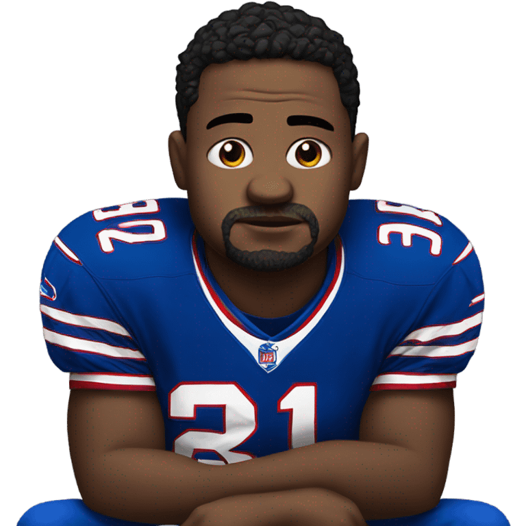 Josh sad in Bills jersey emoji