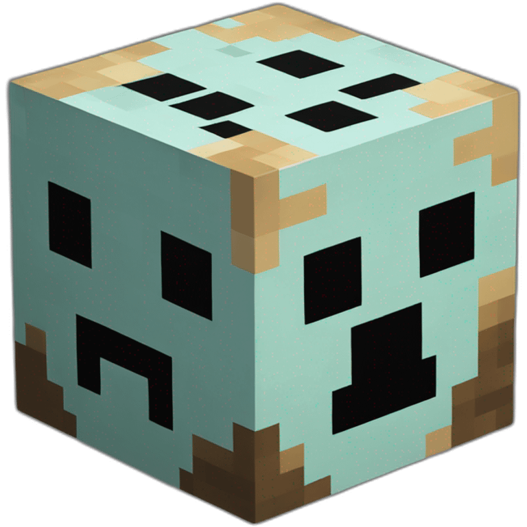 Minecraft cube emoji