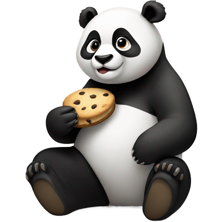 Panda eating cookies emoji