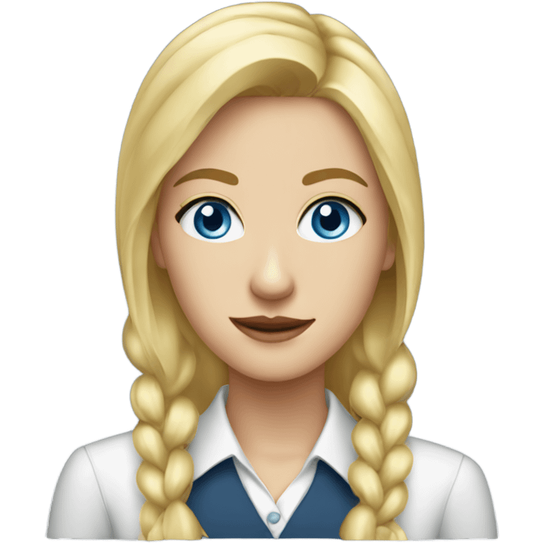 young blond secretary with blue eyes emoji